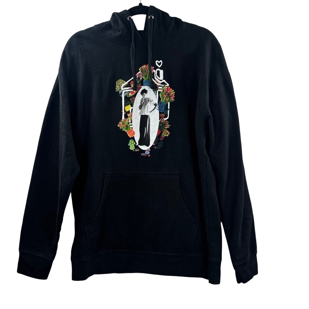 Harry Styles Harrys House Black Graphic Hoodie Sweatshirt Large 2022 Tour Merch